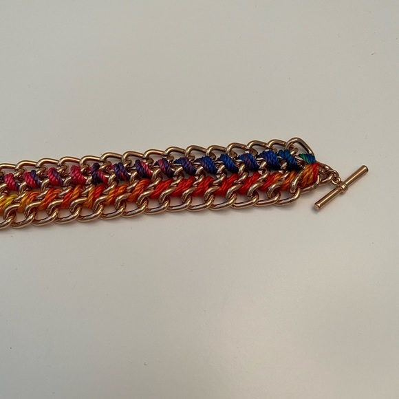 Gold And Rainbow Chain Link Bracelet Set. - Picture 5 of 7